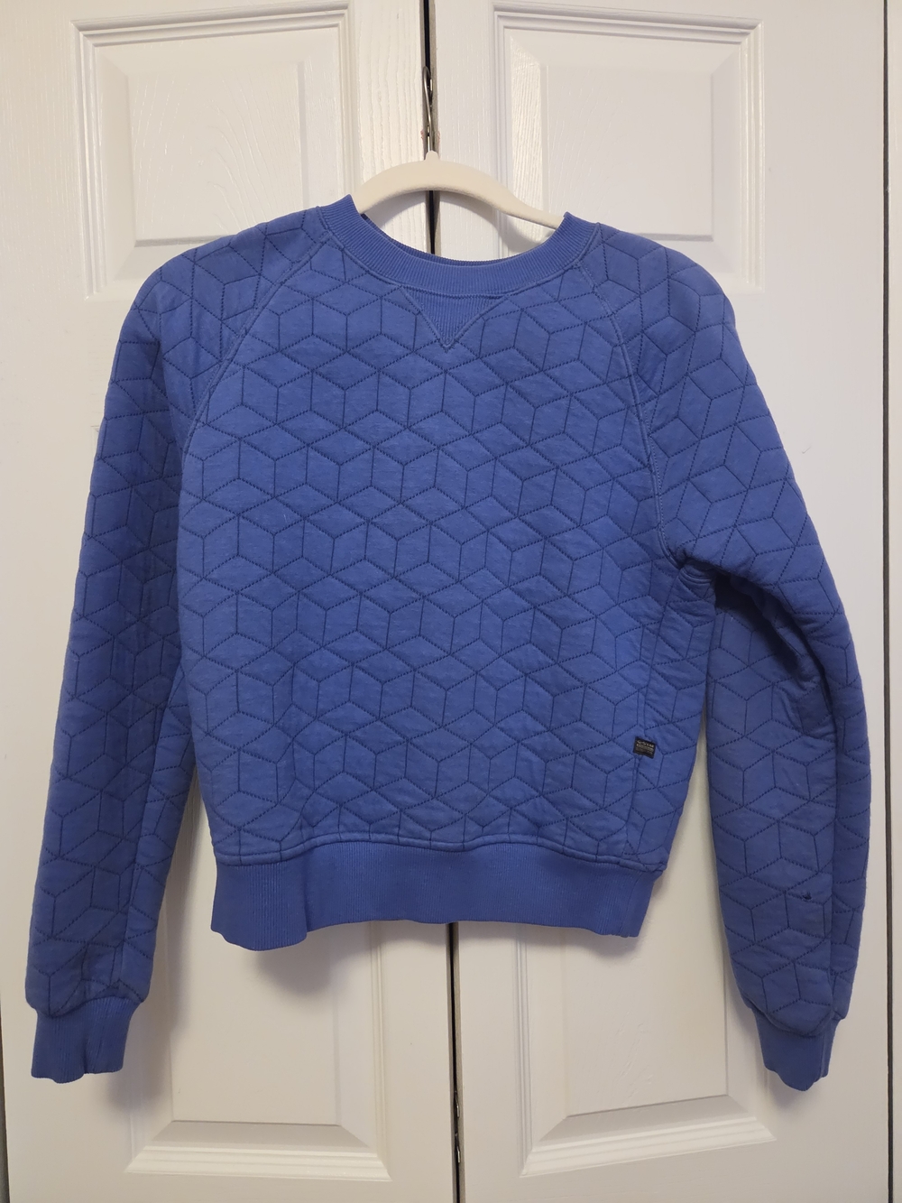 G-Star Quilted Crewneck Sweater in Blue
